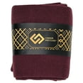 thumbnail image 2 of CANDOR AND CLASS Men's Combed Cotton (78%) Crew Socks for Men (Burgundy Flat Knit 1PK (2 Pairs)), 2 of 2