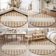 thumbnail image 4 of Small Round Rug 3Ft, Retro Brown Non-Slip Washable Circle Rugs Carpet, Farmhouse Buffalo Plaid Vintage Beige Indoor Outdoor Rug Floor Mats Throw Runner for Bedroom Living Room Bathroom, 4 of 8