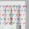 thumbnail image 3 of Ambesonne Easter Valance Pack of 2, Horizontal Rabbits Motif, 54"X12", White Multicolor, 3 of 5