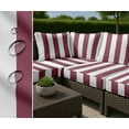 thumbnail image 7 of Soimoi 56 Inch Wide Waterproof Taffeta Fabric by The Yard | Burgundy Stripe Print | Outdoor Use for Furniture Covers, Umbrellas, Patio Decor & More, 7 of 7