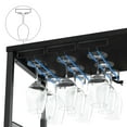 thumbnail image 6 of Modern 3-Tier Wine Bar Cabinet with LED Lights – Removable Wine Rack, Glass Holder, Mesh Door, Large Storage, Sideboard Buffet for Dining, Living Room, Kitchen, 6 of 9