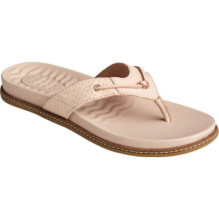 

Women s Sperry Top-Sider Waveside Plushwave Thong Sandal Blush Leather 6.5 M
