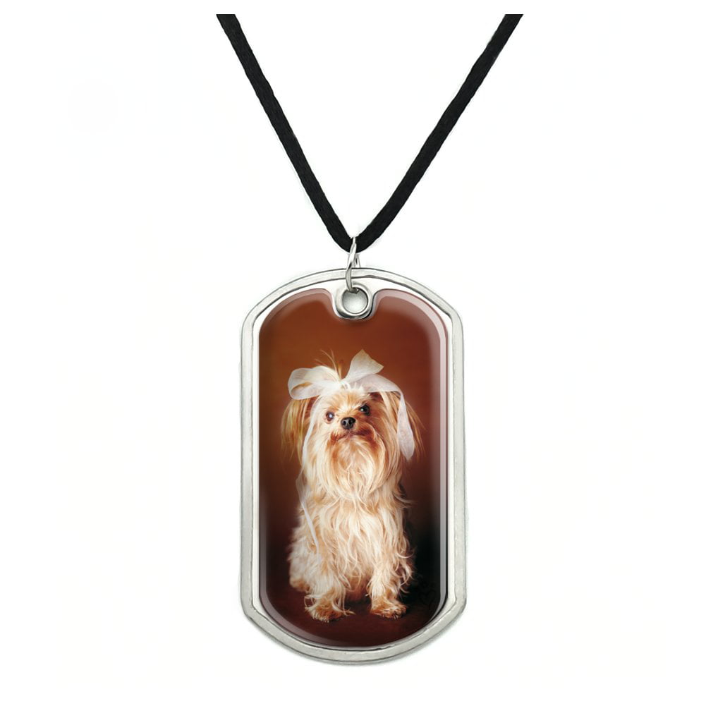 Yorkshire Terrier Yorkie Dog Tag Necklace Chain 