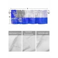 thumbnail image 4 of Valances for Windows Blue Grey Rod Pocket Cafe Window Treatments Valance Curtains for Kitchen Bathroom Laundry Basement Windows 54"x18", 4 of 9
