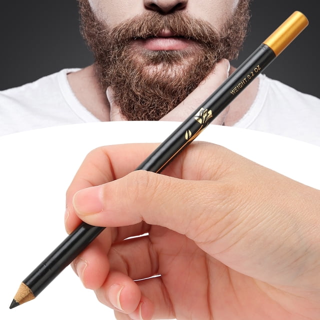 Relleno de Lápiz para Barba para Hombres, Crecimiento, Moldeador de Barba, delinoador de Barba, Diseño Portátil Con Sacapuntas, Formas de Barba Contonoadas para Uso Familiaro O