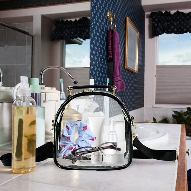 Sacs fourre-Tout Transparents | Grand Sac Transparent avec bandoulière | Sac Fourre-Tout de Maquillage de Voyage Portable Clear Bag Approuvé par Le Stade Pochettes pour la Salle de Sport, Le Travail Sacs fourre-Tout Transparents | Grand Sac Transparent avec bandoulière | Sac Fourre-Tout de Maquillage de Voyage Portable Clear Bag Approuvé par Le Stade Pochettes pour la Salle de Sport, Le Travail