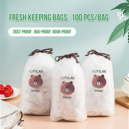 

JNGSA Plastic Reusable Food Storage Covers Elastic Bowl Covers Wrap Outdoor Picnic Clearance