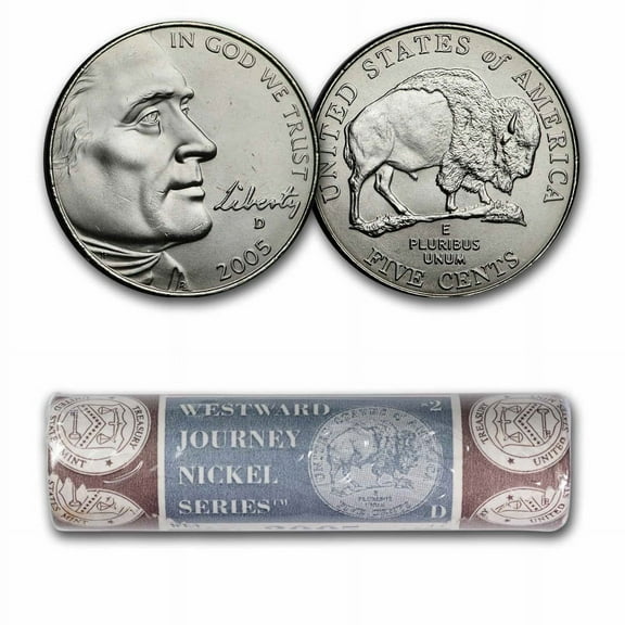 2005-D American Bison Nickel 40-coin Mint Wrapped Roll BU