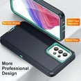 thumbnail image 4 of Dteck for Samsung Galaxy A13 5G Case, Protective Shockproof Rugged Military Drop Protection Galaxy A13 Cell Phone Cover Tough Hybrid Bumper Samsung A13 Phone Case, Deep Blue + Mint, 4 of 6