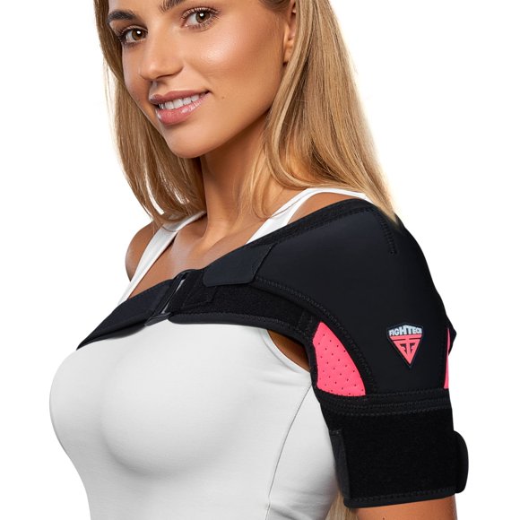 Hombrera FIGHTECH, soporte y prevención de lesiones, rosa S-M