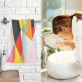 thumbnail image 7 of Yayeee 100% Cotton Hand Towels for Bathroom 16" x 28" Soft Absorbent Kitchen Towel, Purple Triangles, 7 of 7