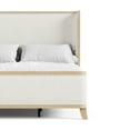 thumbnail image 6 of Furniture of America Enmi Solid Wood Wingback Panel Bed, King, Natural Oak, 6 of 14