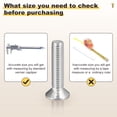 thumbnail image 6 of Uxcell Phillips Cross Flat Round Head Machine Screw Kit with Lock Nut (M5-0.8x25) 80Pcs, Stainless Steel Fasteners, 6 of 7