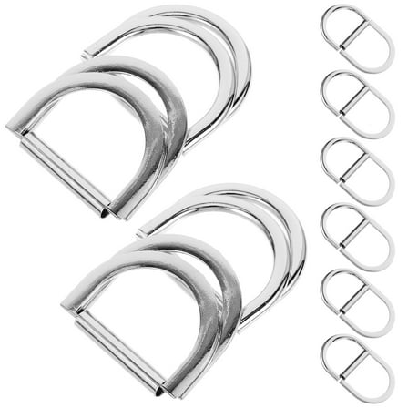 10pcs Metal D Rings Buckles Belt Buckles Multi-Purpose D-Rings DIY Belt Accessories