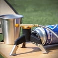 thumbnail image 3 of Outdoor Gas Tank Conversion Adapter with Foldable Legs for Enhanced Stability – Connects Cylinder Tanks to Threaded Burner Stoves, Heaters, and Stoves – Silver and Black Design, Lightweight 100g,, 3 of 6