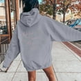 thumbnail image 5 of Wangmeiwg Women's Sweatshirts Women's Casual Hoodie With Bow Print Autumn Winter Pullover Sweatshirt for Comfort and Style Grey XXL, 5 of 7