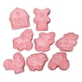 thumbnail image 1 of 8 unidades de moldes para galletas de animales, moldes de plástico para hornear para postres Sugarcraft Feliz Sencillez, 1 of 5