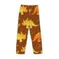 thumbnail image 5 of Sigee Dinosaurs and Leaves Print Men's Pajama Pants - Soft Lounge Sleep Bottoms with Elastic Waistband and Pockets-, 5 of 9