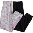 thumbnail image 5 of RBX Girls Sweatpants Soft Athletic Fleece Wide Leg Jogger Sweatpants for Girls 2 Pack, 5 of 7