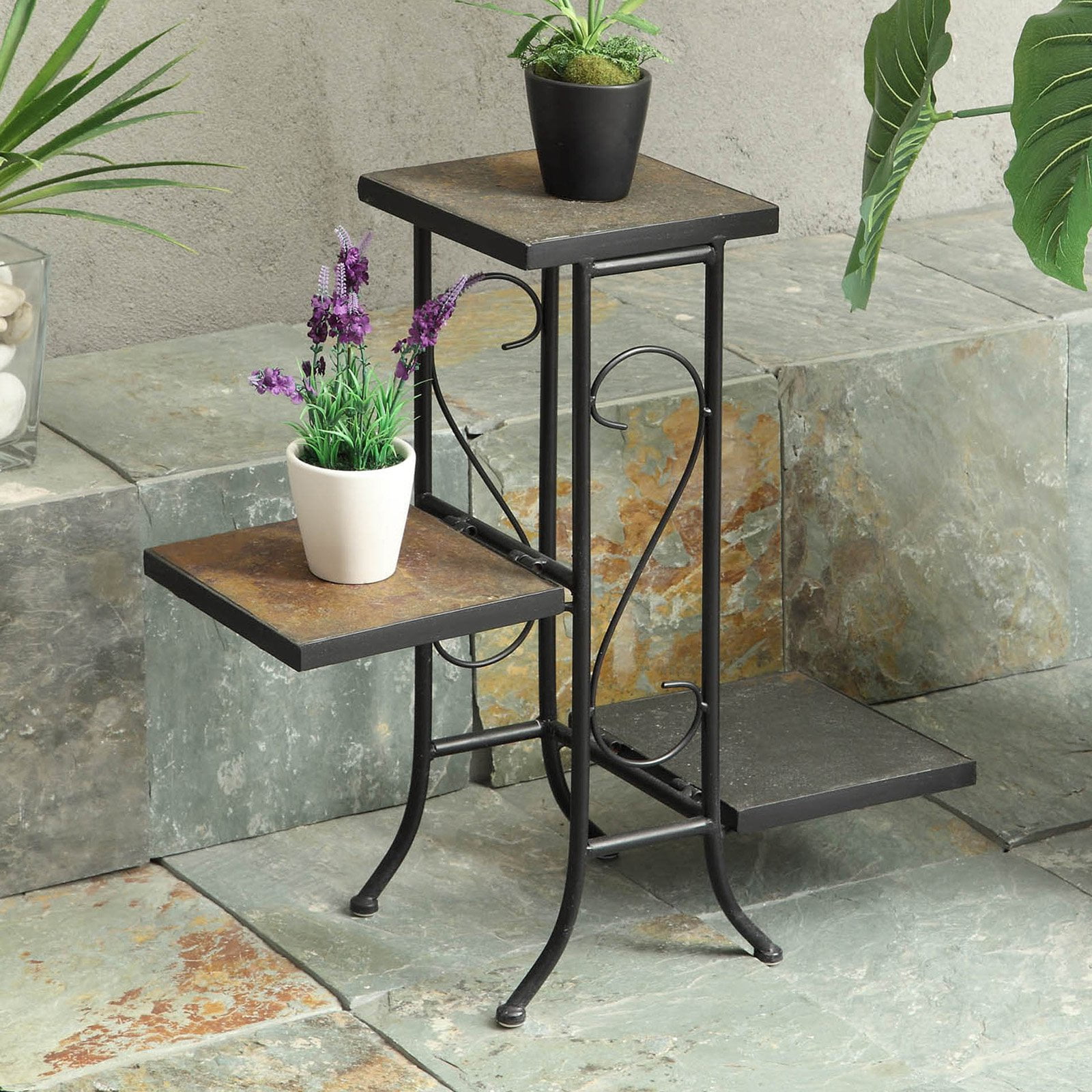 4D Concepts 3 Tier Slate Plant Stand by 4D Concepts