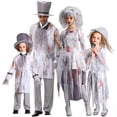 thumbnail image 3 of Disfraz De Fantasma De Terror Para Novia Cosplay Vestido Blanco Para Niños Niña Adulto Mujer Traje De Vampiro Niño Hombre Trajes De Halloween, 3 of 4