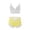Yellow, variant on Levmjia Women Lace Striped Lingerie Two Piece Set Spaghetti Strap V Neck Bra Ruffle Shorts Outfit Multi Color Options Soft Breathable Sleepwear Spring Summer Bedroom Pajama Suit