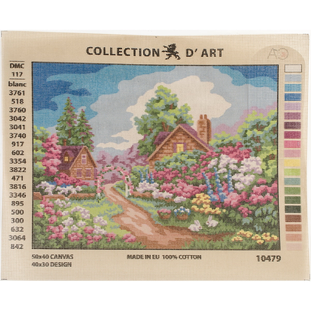 Collection D'Art Needlepoint Printed Tapestry Canvas, 40cm x 50cm
