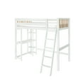 thumbnail image 3 of Scandinavian High Loft w/ Side Desk & Shelves, White/Blonde, 3 of 10