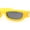 Yellow - Black, variant on Mod Narrow Rectangular Luxury 20s Cat Eye Plastic Sunglasses All Black