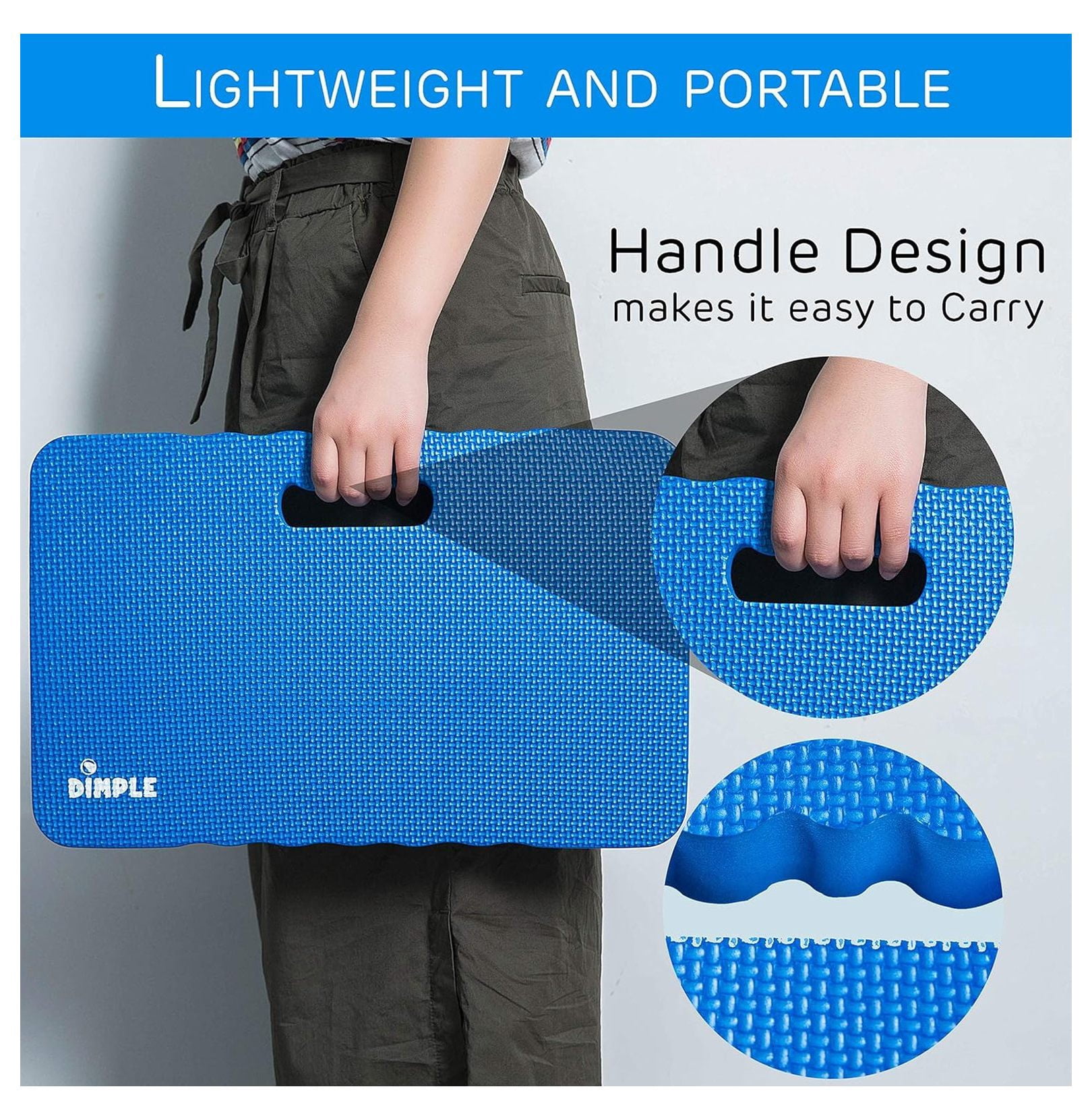 Thick Kneeling Pad | Garden Pad for Gardening | Kneeling Pad for Work | Garden & Bathtub Kneeler for Baby Bath | Kneeling Mat for Exercise & Yoga (XL) 17.8 x 11, Thickest 1-½"(2 Pack, Blue)