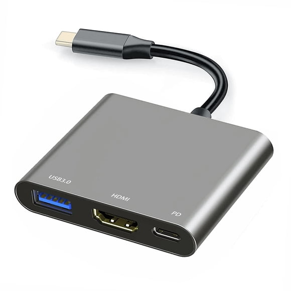 Adaptador multipuerto USB C a HDMI con puerto de carga 4K 10 Gbps