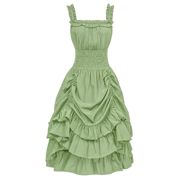 UPPADA Clearance Womens Corset Pleated Dress Vintage Ball Gown Dresses Sleeveless Vacation Dresses Fit and Flare Wedding Guest Dresses Vintage formal Dress black dance dress