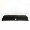 thumbnail image 2 of 28 inch Tabletop Fire Pit Table, 40,000 BTU Propane Fire Pit w/Wind Glass Shield and Laval Rocks, Outdoor Portable Fireplace Rectangular Fire Bowl with Bottom Air Intake, Umbrella Hole, Black, 2 of 8