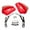 red, variant on 2 Pieces Motorcycle Universal Motorcycle Accessories with Metal Bracket Touring Mounting Hardware Wind Protector red