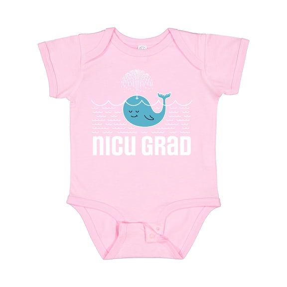 Inktastic NICU Grad Baby Whale Boys or Girls Baby Bodysuit