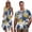 Blue Vintage Flower, variant on Mens Casual Shirts Hawaii Dress Red Polynesian Tribal Washable Couple Matching Outfits Summer Dress with Pockets for Summer Vacation Trip Soft and Comfortable