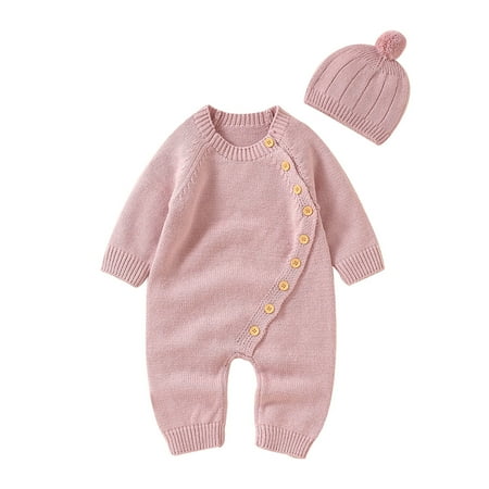 

Qufokar 2T Zip Up Hoodie Boy Boys 4T Jacket Boy Girl Solid Knitted Sweater Baby Jumpsuit Romper Cotton Caps Hat Outfits Sets Clothes