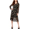 thumbnail image 1 of Vestido Midi Floral para mujer maison Jules negro extra pequeño, 1 of 1