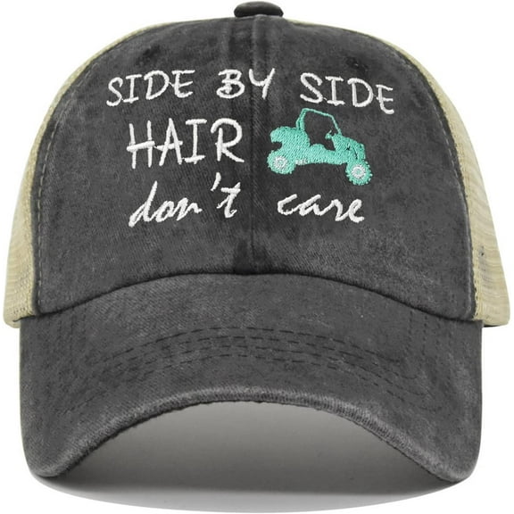 Embroidered Side by Side Hair Don't Care Hats