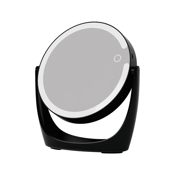 Impressions Vanity Core Round Tabletop LED Makeup Mirror with 3 Light Modes 10x Magnification