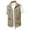 Khaki, variant on Stamzod Winter Fleece Vest for Men Solid Color Sleeveless Thicked Warm Vests Jacket Mens Fashion Casual Oversized Cargo Waistcoat with Pocket Army Green M