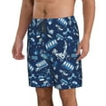 thumbnail image 2 of Naloa Blue Bus Men's Beach Shorts, Surfing shorts, Swim trunks, Quick Dry Swim Trunks for Surfing Beach Fun - XX-Large, 2 of 9