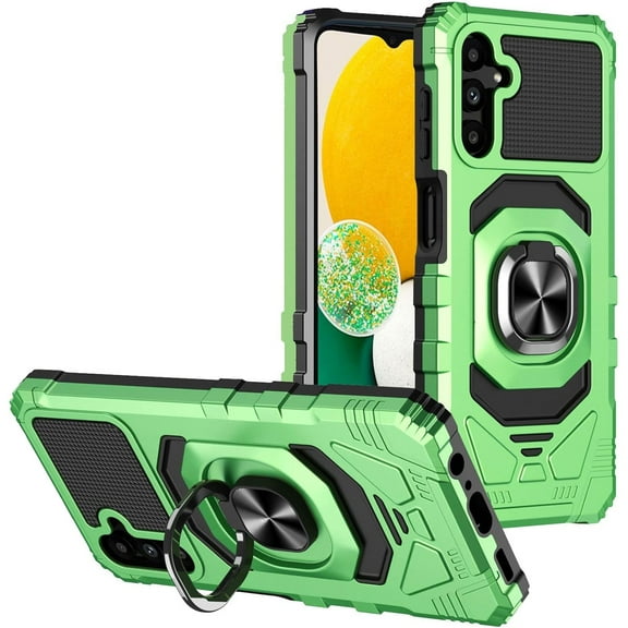 Military Grade Robotic Series Hybrid Case with Ring Grip for Samsung Galaxy A26 5G - Green