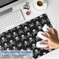 thumbnail image 4 of Long Mouse Pads for Desk,Black White Skull Cross Pattern Desk Mats on Top Of Desks, Desk Mouse Pad Extra Large with 3mm Non-Slip Base and Stitched Edge for Gaming,Office,Work,Home 31.5"x15.7", 4 of 6