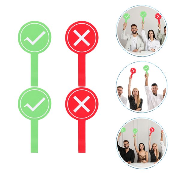 HINTRMENT 4 Pcs Palette de Vote en Mousse Rectangulaire pour Enseignants et Joueurs Jeu de Vote en Classe