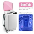 thumbnail image 6 of Giantex Full-Automatic Washing Machine, 7.7lbs Capacity Washer and Spinner Combo w/Built-in Barrel Light, Drain Pump & Long Hose, Compact Laundry Washer for Small Spac/RV/Dorm (Pink), 6 of 10