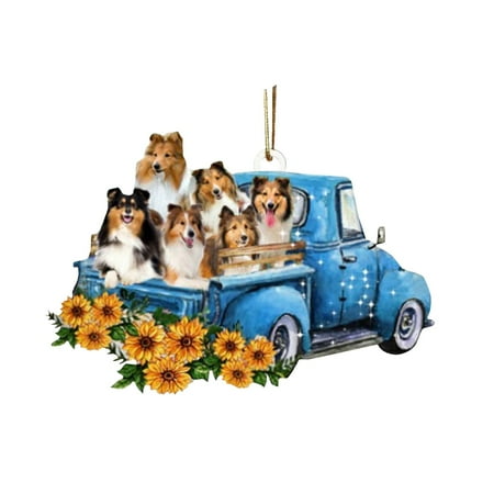 

Kojanyu 3D Cute Car Dog Pendant Ornaments Hanging Ornament