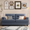 thumbnail image 5 of LEISLAND Modern Sofas for Living Room, 2 Seater Sofa Loveseat with Charging Port, Small Couches for Small Spaces, Blue Sofa with Removable Cushion, Detachable Cover(Blue), 5 of 7