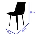 thumbnail image 4 of Silla Comedor Eames Tapizada Rack & Pack  Azul Terciopelo Sala Habitación, 4 of 4