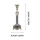 thumbnail image 3 of Candelabro de plata, candelabro cónico, decoración para la mesa del comedor, elegantes candelabros de latón, candelabro rústico de aluminio, candelabros giratorios, decoración para bodas y Shabat., 3 of 7